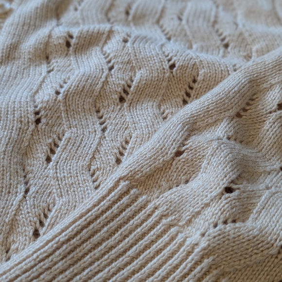 Joie Cotton Linen Cream Women's Cardigan - Picture 5 of 8